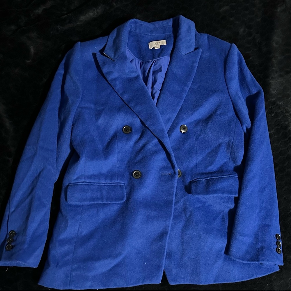 LOFT Royal Blue Double-Breasted Blazer